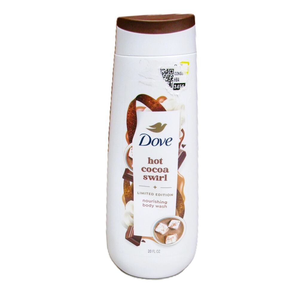 Dove Hot Cocoa Swirl Body Wash 20 oz Limited Edition Moisturizing & Vegan